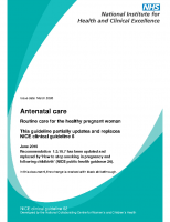 Guía NICE: Antenatal care (2008)